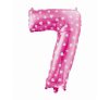 Pink with Hearts, Pink Number 7 foil balloon 61 cm