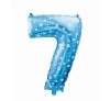 blue with Stars, Blue Number 7 foil balloon 61 cm
