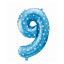 Number Blue with Stars Blue number 9 foil balloon 64 cm