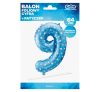 blue with Stars, Blue Number 9 foil balloon 64 cm