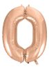 rose gold number 0 foil balloon 92 cm