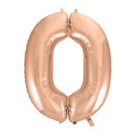 Number Rose Gold Number 0 foil balloon 92 cm