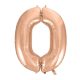 rose gold number 0 foil balloon 92 cm