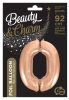 rose gold number 0 foil balloon 92 cm