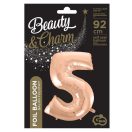 Number Rose Gold Number 5 foil balloon 92 cm