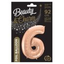 Number Rose Gold Number 6 foil balloon 92 cm