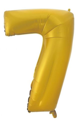 Gold 7 Gold Mat number foil balloon 92 cm