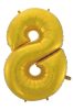 Gold 8 Gold Mat number foil balloon 92 cm