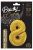 Gold 8 Gold Mat number foil balloon 92 cm