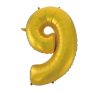 Gold 9 Gold Mat number foil balloon 92 cm