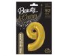 Gold 9 Gold Mat number foil balloon 92 cm