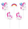 Unicorn Rainbow  birthday candle, candle set 5 pcs