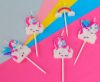Unicorn Rainbow  birthday candle, candle set 5 pcs