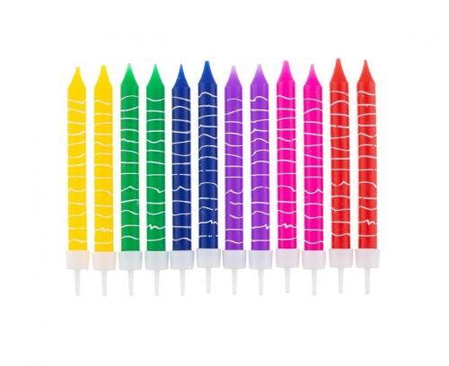 Colour Crayons cake candle, candle set 12 pieces
