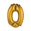Number Gold Matt Gold 0 mini number foil balloon 35 cm