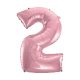 Light Pink, Pink number 2 foil balloon 92 cm