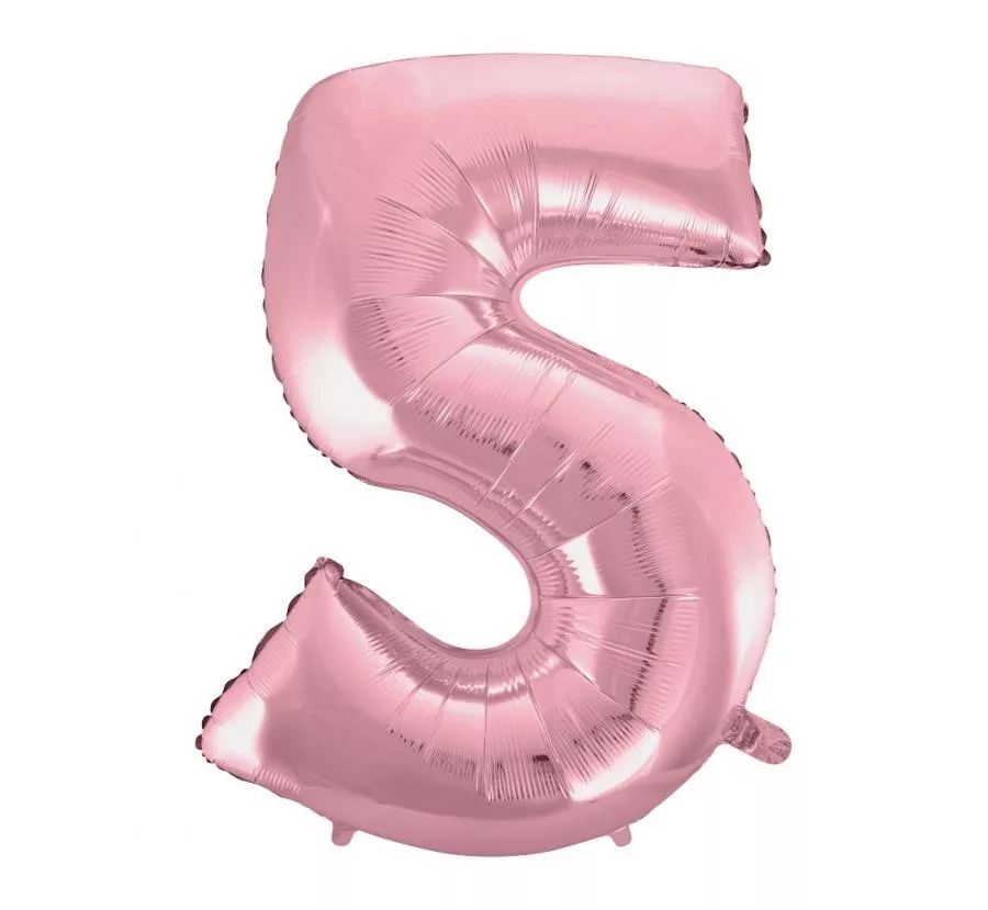 Number Light Pink, Pink Number 5 Foil Balloon 92 cm - Javoli Disney On