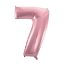 Number Light Pink, Number 7 Foil Balloon 92 cm