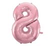Light Pink, Pink Number 8 foil balloon 92 cm