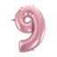 Number Light Pink, Number 9 Foil Balloon 92 cm