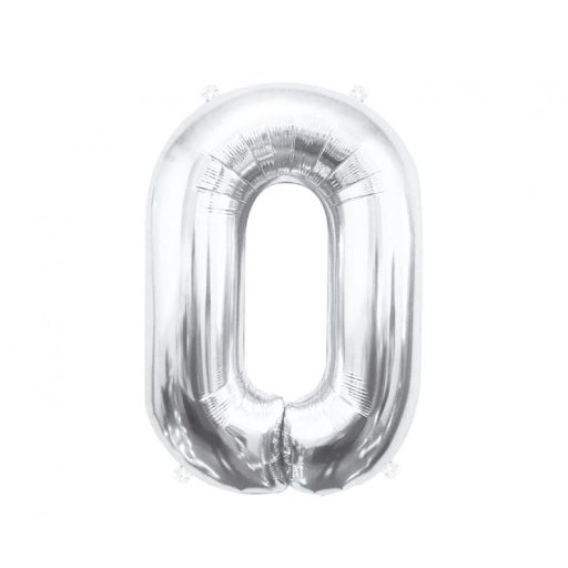 Number Silver, Silver Number 0 Foil Balloon 85 cm