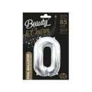 Number Silver, Silver Number 0 Foil Balloon 85 cm