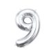 Number Silver, Silver number 9 foil balloon 85 cm