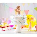 Number Rose Gold 4 number foil balloon for cake 13 cm