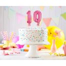 Number Pink Pink number 0 foil balloon for cake 13 cm