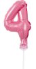 Pink 4 Pink Number foil balloon for cake 13 cm