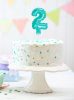 Blue number 2 Light Blue number foil balloon for cake 13 cm