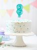 Blue Number 8 Light Blue Number foil balloon for cake 13 cm