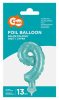 Blue Number 9 Light Blue Number foil balloon for cake 13 cm