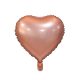 Matt Pink Gold Heart, Pink Heart foil balloon 37 cm