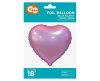 Matt Pink Heart, Pink Heart foil balloon 37 cm