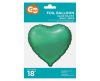 Matt Green Heart, Green Heart foil balloon 37 cm