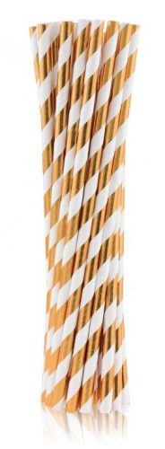 rose gold paper straw 24 pieces
