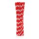 Red Polka Dots Paper Straw (24 pieces)
