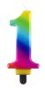 Colour 1-es galaxy number candle, cake candle