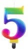Number Galaxy Colorful number 5 birthday candle