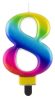 Number Galaxy Colorful number 8 birthday candle