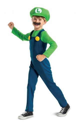 Super Mario Luigi costume 4-6 years