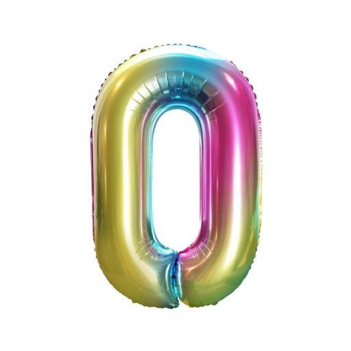 Number Rainbow Rainbow Number 0 Foil Balloon 85 cm