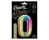 Rainbow Rainbow number 0 foil balloon 85 cm