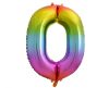 Rainbow Rainbow number 0 foil balloon 85 cm