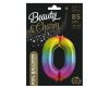 Rainbow Rainbow number 0 foil balloon 85 cm