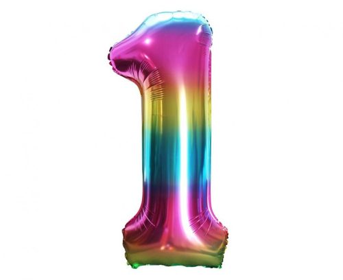 Rainbow Rainbow number 1 foil balloon 85 cm