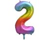 Rainbow Rainbow number 2 foil balloon 85 cm
