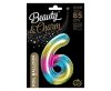 Rainbow Rainbow Number 6 foil balloon 85 cm