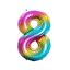 Number Rainbow Rainbow Number 8 Foil Balloon 85 cm